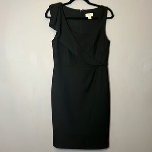 Beautiful LOFT Little Black Dress Sleeveless with Ruffle Shoulder Detail